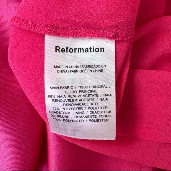 NEW Reformation Nevaeh Strapless Maxi Dress Cutout Flambé Pink Medium - Picture 7 of 8